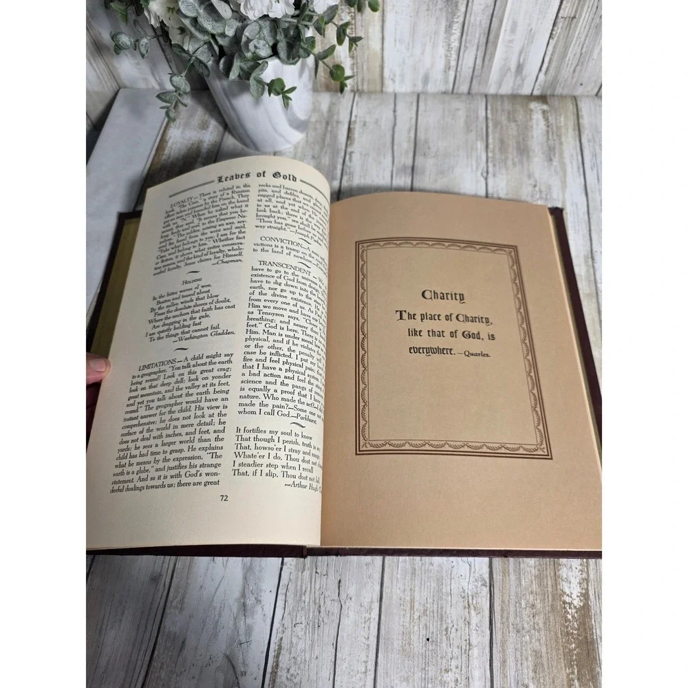 Leaves of Gold Anthology Clyde Francis Lytle 1964 Revised Edition Brown Cord Tie